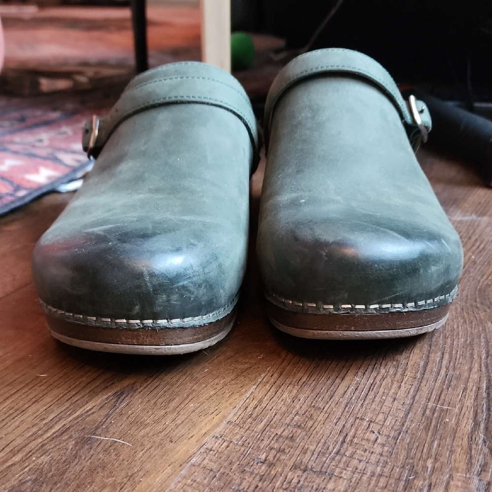 Dansko Olive Leather Slip-Ons - Picture 7 of 7